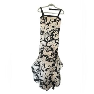 Vintage Jessica McClintock Floral Mermaid Dress